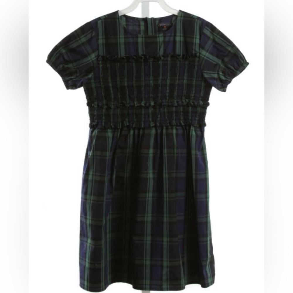 Blackwatch plaid smocked girls dress